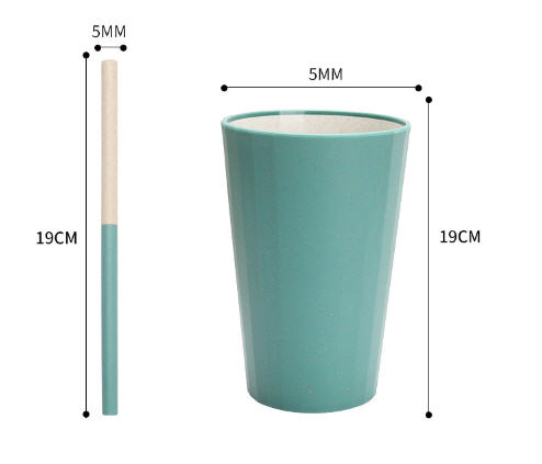 แก้วน้ำฟางข้าวสาลี,แก้วน้ำรักษ์โลก,แก้วพร้อมหลอด