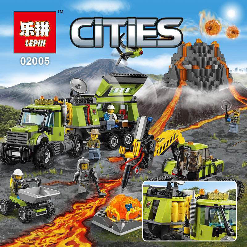 เลโก้จีน LEPIN.02005 ชุด Volcano Exploration Base