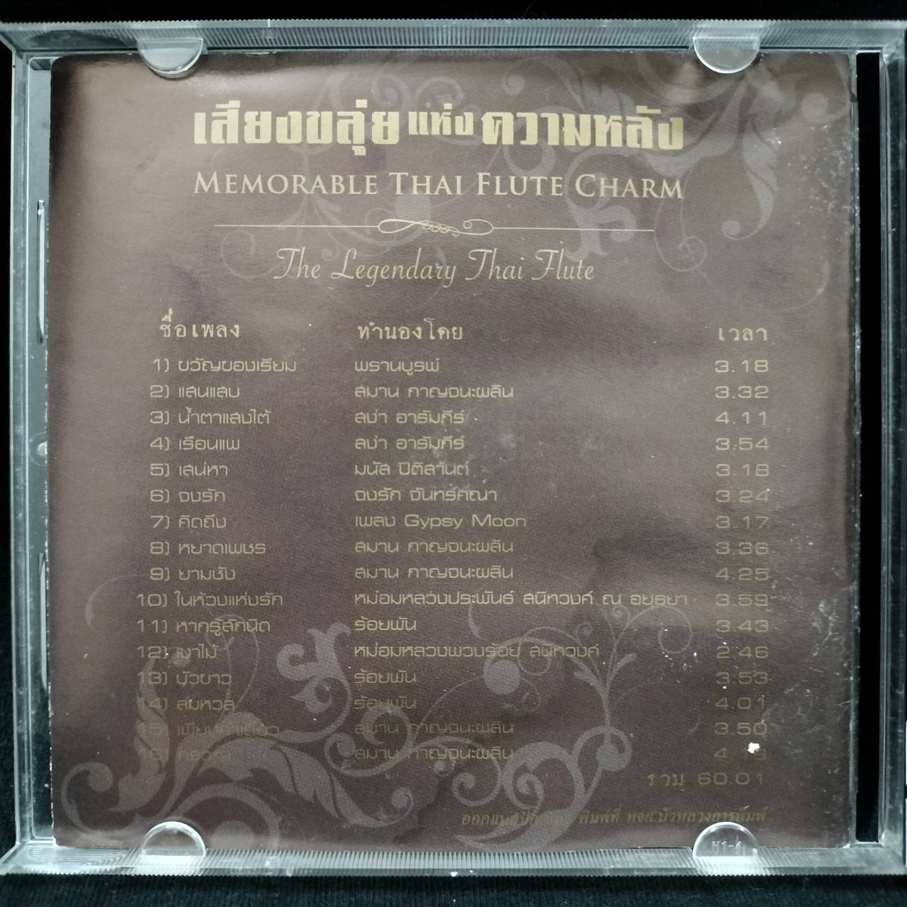 อาจารย์ ธนิสร์ ศรีกลิ่น - เสียงขลุ่ยแห่งความหลัง / แผ่นดี