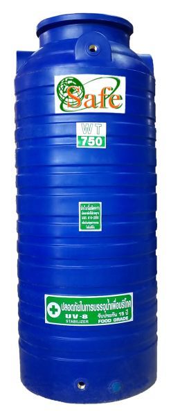 ถังเก็บน้ำบนดินPE Safe ขนาด 750 ลิตร รุ่น WT-750 (FOOD Grade) สินค้าขายดี