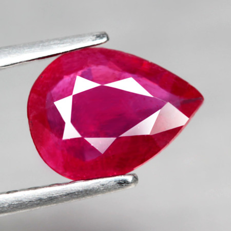 พลอยทับทิม (Ruby) 1.12 กะรัตสีแดงชมพู