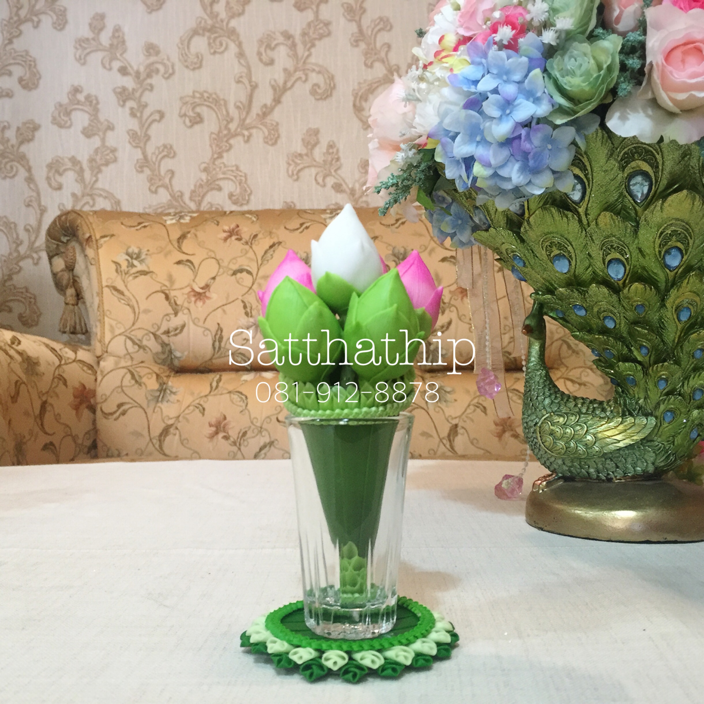 ถาดใบตอง ประดิษฐ์จากดิน - พานใบตอง - Tray