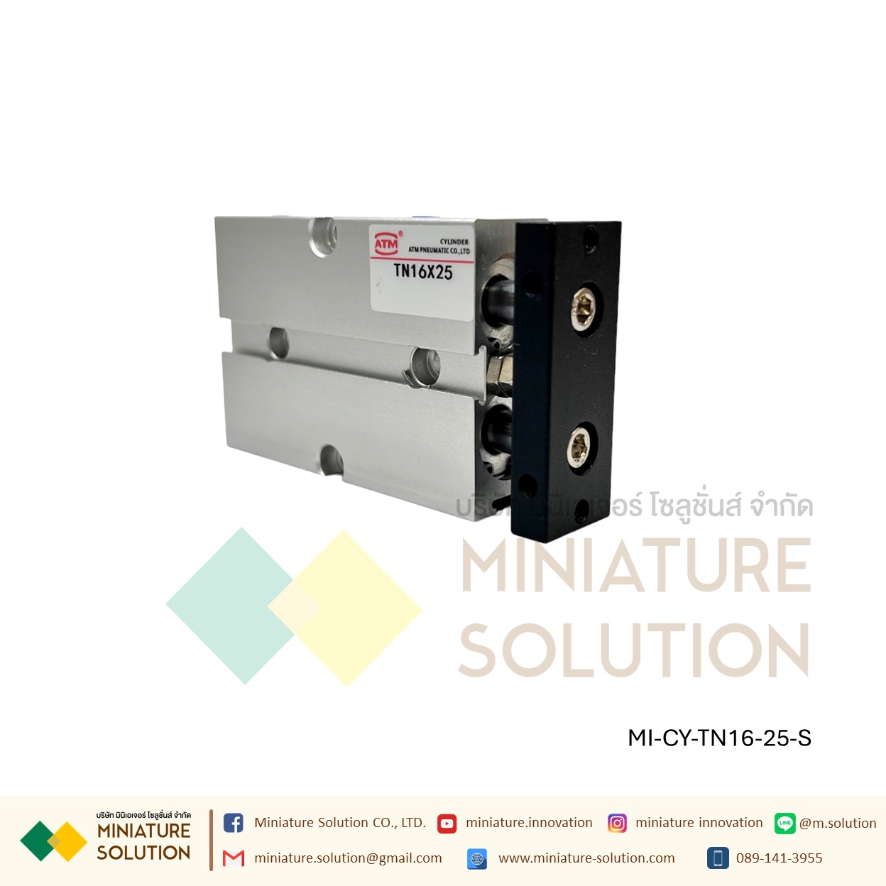 TN16 Series กระบอกสูบลมนิวเมติก 16 มม. กระบอกสูบเพลาคู่ pneumatic double rod double shaft cylinder M5X0.8 ก้านสูบคู่