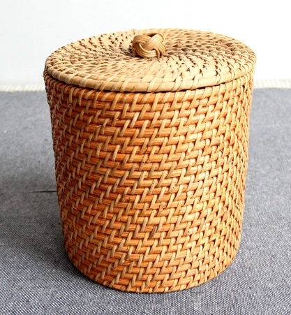 ตะกร้าขยะหวายแท้ ถังขยะหวายแท้