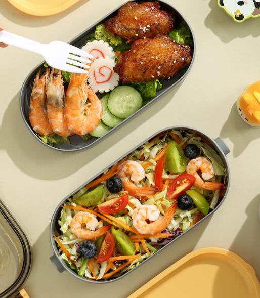 กล่องข้าว,กล่องใส่ข้าวพลาสติก,กล่องใส่ข้าวพลาสติก2ชั้น,1,000ml