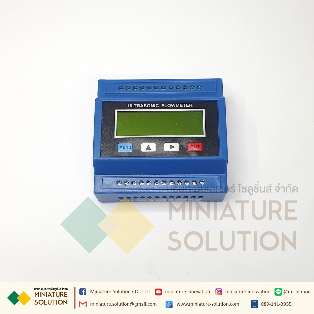 ULTRASONIC FLOW METER RC-2000M-TM-1 24VDC เครื่องวัดอัตราการไหลแบบอุลตร้าโซนิคชนิดรัดท่อแบบติดตั้ง | Ultrasonic Clamp-on Flow Meter Complete set of [DN32~100 small sensor]