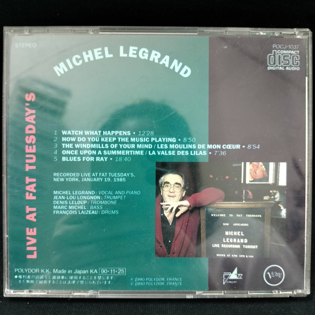 Michel Legrand – Live At Fat Tuesday's / JAPAN / มีรอยบ้าง