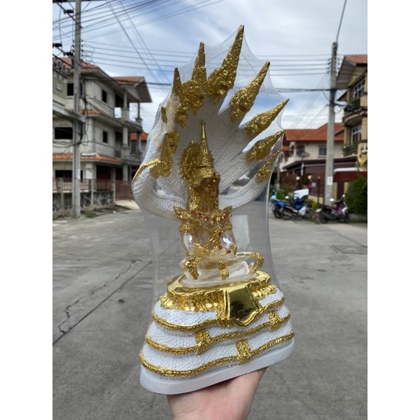 พระเเก้วนาคปรก 9 เศียร สูง14นิ้วครึ่ง นาคปรกขาว