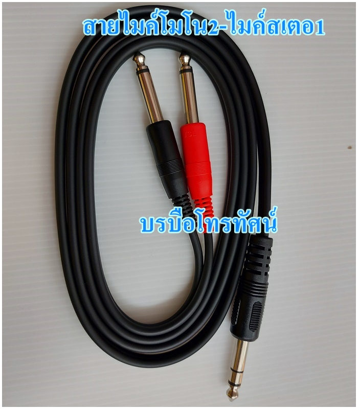 สายนำสัญญาณเสียง สายแปลงไมค์โมโน2 ออก