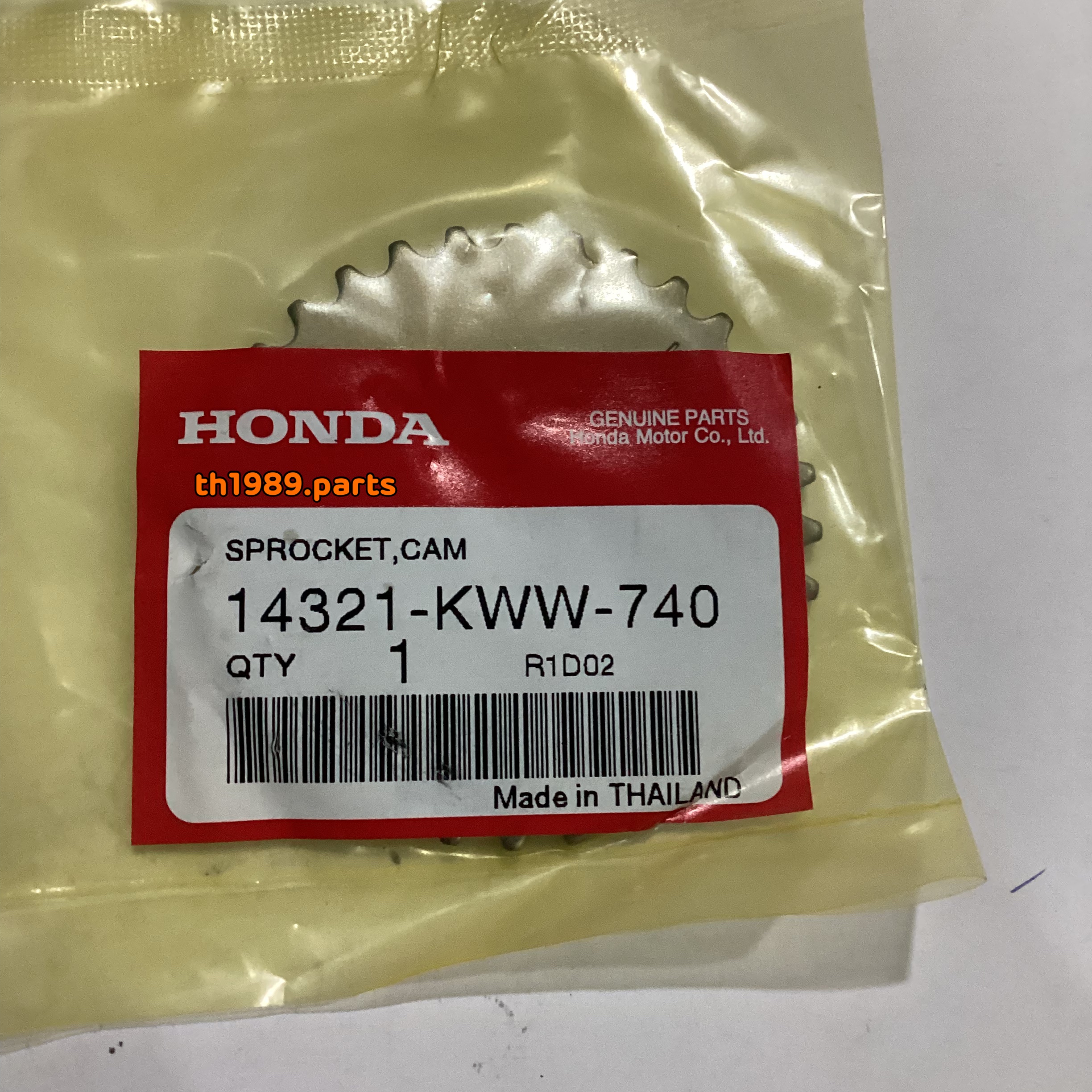 14321-KWW-740 เฟืองโซ่ราวลิ้น (32 ฟัน) WAVE110I 2012-2020 , DREAM110i อะไหล่แท้ HONDA