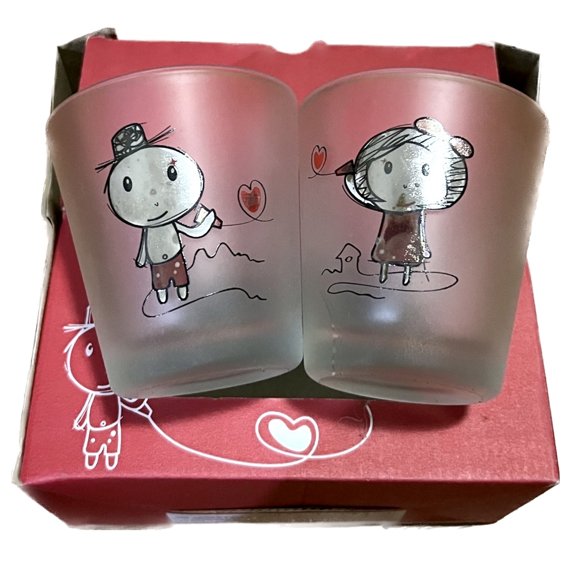 แก้วน้ำ Lovely Gift Set Pack 2 items ลายเด็กชาย-หญิง น่ารักน่าสะสม ใช้ประดับตกแต่ง หรือ ใส่เครื่องดื่ม