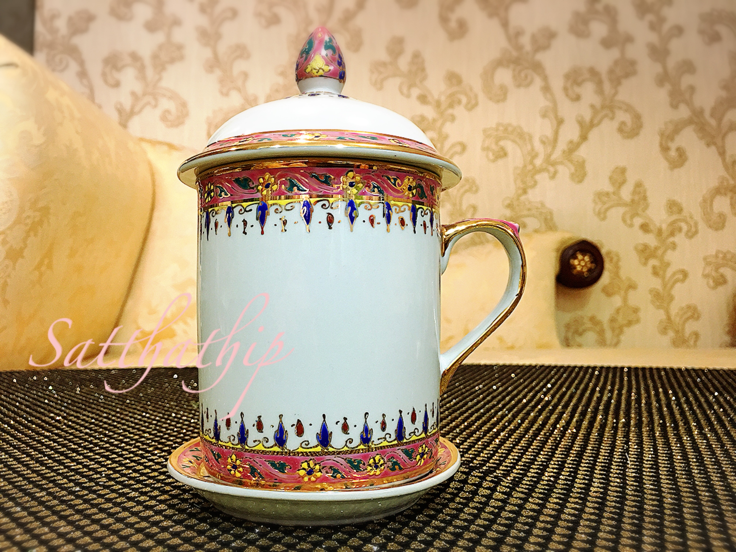 แก้วมัค เบญจรงค์ - แก้วน้ำ เบญจรงค์ - แก้วชา/กาแฟ เบญจรงค์ - แก้วเบญจรงค์