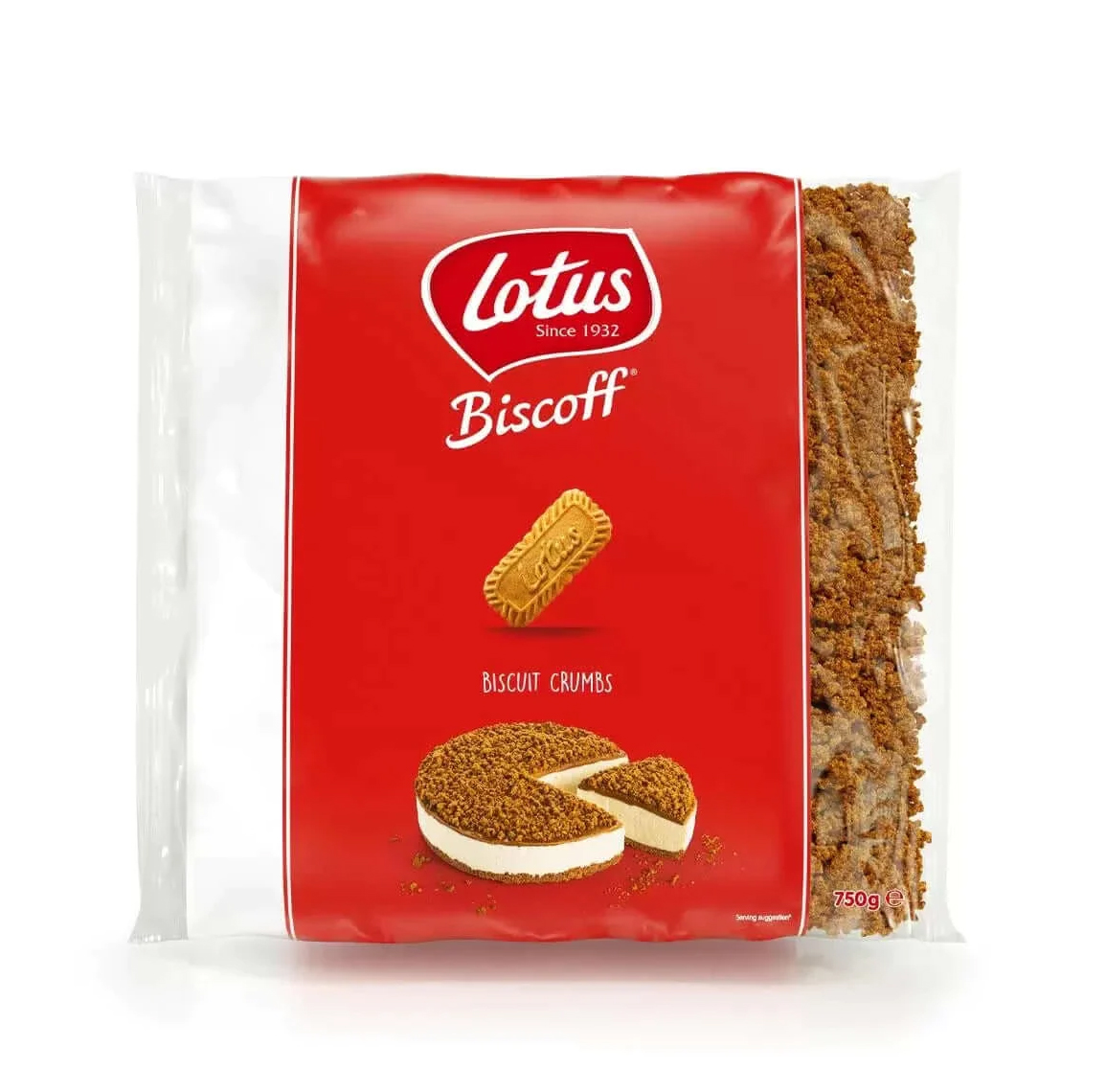 (ยกลัง) Lotus Biscoff Cookie Crumbs โลตัสบิสคอฟ บิสกิต คุ๊กกี้ ครัมบส์ 750 g. x 8 ถุง (05-8256-11)