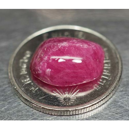 พลอยทับทิมแท้ (Ruby) 7.25 กะรัตสีแดงชมพู
