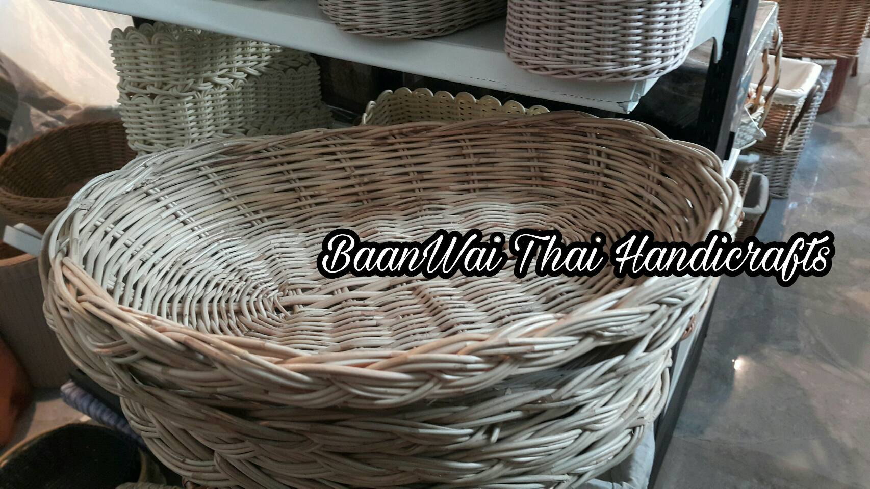 กระจาดหวาย ทรงรี