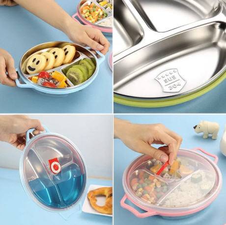 ถาดกลมสแตนเลส,ถาดหลุมสแตนเลส,ถาดสแตนเลสพร้อมฝาปิด,สแตนเลส304,ขนาด20cm,22cm,24cm