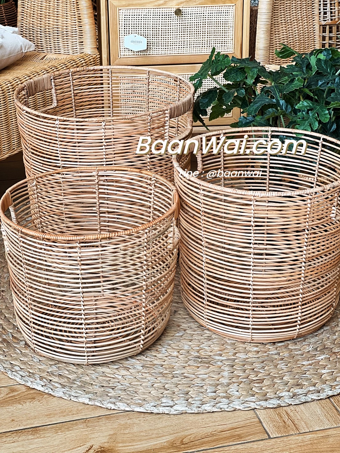 ตะกร้าหวายช็อคโก้ ตะกร้าหวายวางผลไม้ ตะกร้าหวายโครงเหล็ก ตะกร้าผ้า ตะกร้าต้นไม้