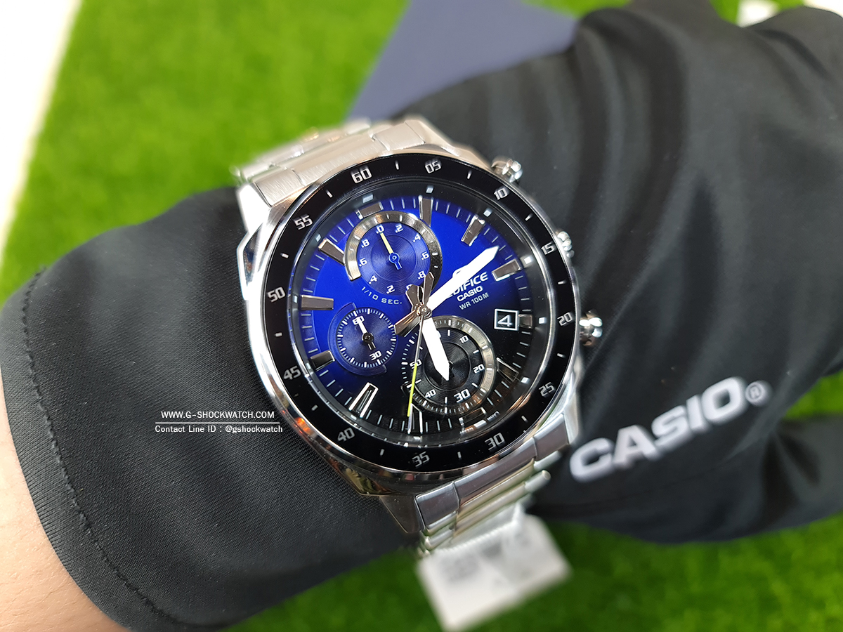 CASIO EDIFICE นาฬิกาข้อมือ นาฬิกากันน้ำ นาฬิกาของแท้ ประกันศูนย์ CMG 1 ปี รุ่น EFV-600D-2A