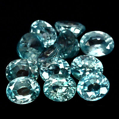 เพทายสีฟ้าทะเล (Zircon) 6 กะรัต 12 ชิ้น
