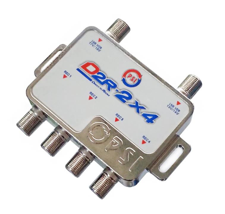 ตัวแยกสัญญาณจานดาวเทียม D2R-2x4 ดูทีวีหลายเครื่อง