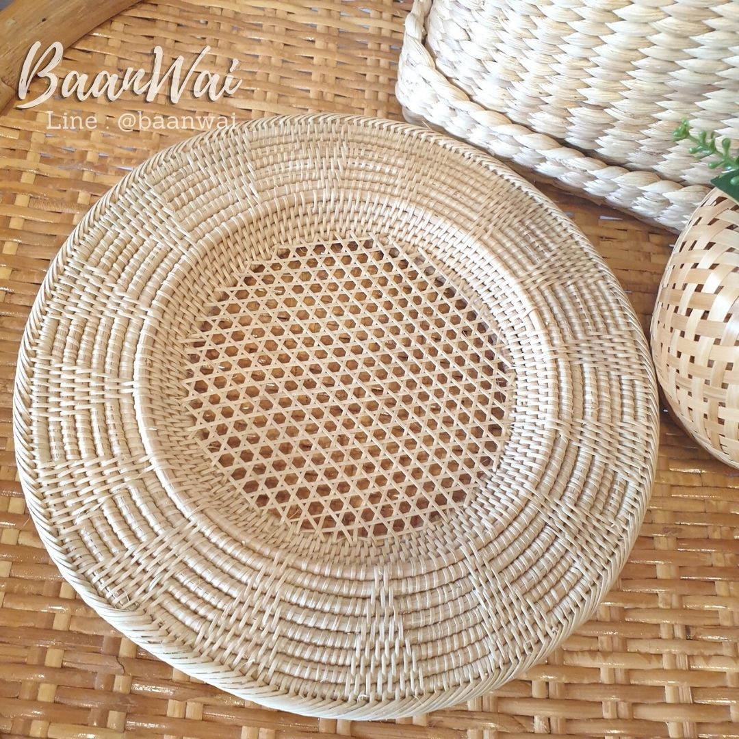 แผ่นรองจานหวาย แผ่นรองจานหลุม แผ่นรองจานหวายหลุม