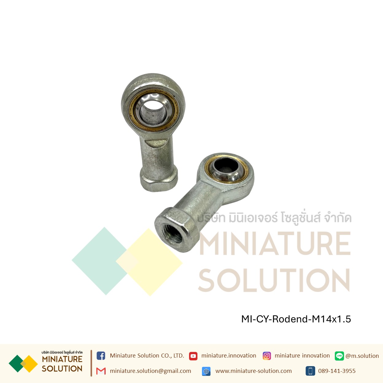 ลูกปืนตาเหลือก Mini Air Cylinder Female Thread Fisheye ก้านเชื่อมต่อแบริ่ง M5x0.8 M6x1 M8x1.25 M10x1.25 M12x1.25 M14x1.5M16x1.5 M18x1.5 M20x1.5 M27x2