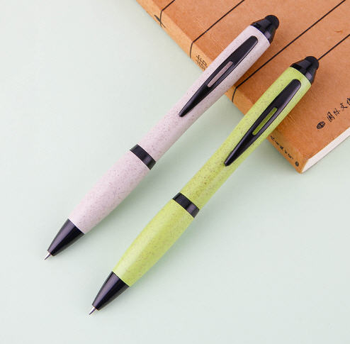 ปากกาฟางข้าวสาลี,ปากการีไซเคิล,ปากกาลูกลื่นรีไซเคิล,ปากกา,ปากกาสกรีนโลโก้