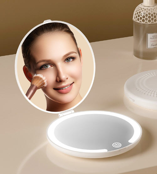 กระจกกลม,กระจก,กระจกสกรีนโลโก้,ของแจก,กระจกกลมไฟLED,กระจกLED