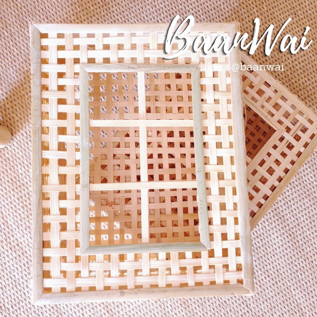 กล่องไม้ไผ่ กล่องสานไม้ไผ่ 7"x9" กล่องไม้ไผ่ 6 ช่อง