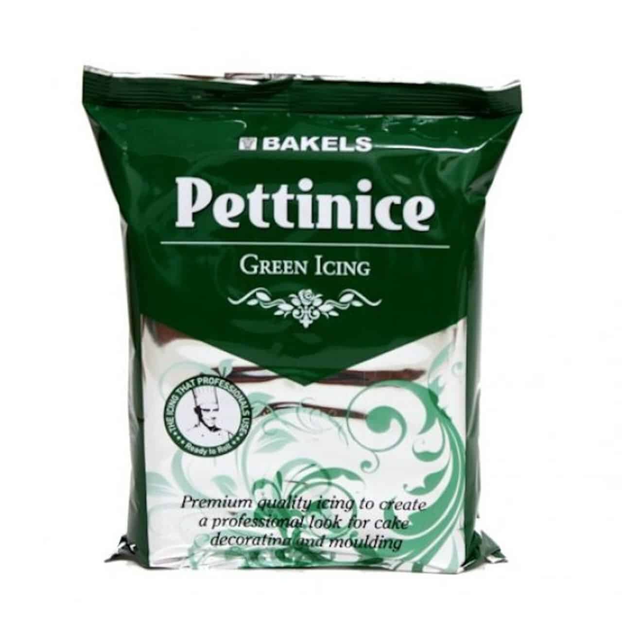 Bakels Pettinice Icing Green เบเกล เพททิไนซ์ แผ่นน้ำตาลคลุมหน้าขนม สีเขียว 750 g. (05-9064)