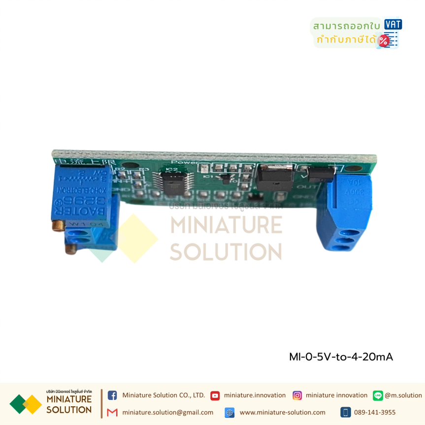 โมดูลแปลงสัญญาณ 0-2.5V/ 0-3.3V /0-5V /0-10V /0-15V to 4-20mA VIn :12V-24VDC Linear Conversion Voltage to Signal Transmitter Module Current Adjustable