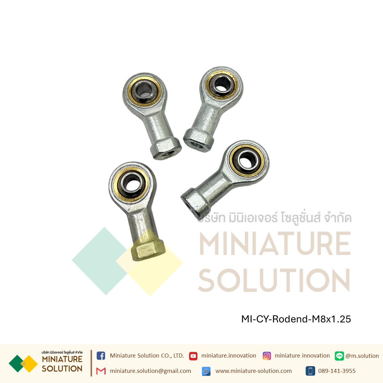 ลูกปืนตาเหลือก Mini Air Cylinder Female Thread Fisheye ก้านเชื่อมต่อแบริ่ง M5x0.8 M6x1 M8x1.25 M10x1.25 M12x1.25 M14x1.5M16x1.5 M18x1.5 M20x1.5 M27x2