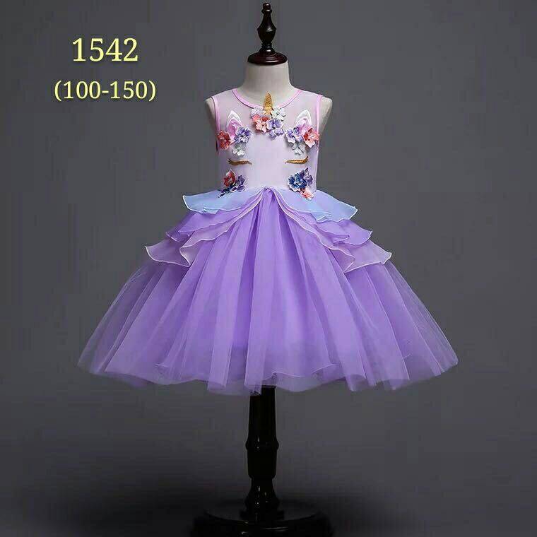 ชุดเดรสโพนี่ สีม่วงสวยงามมากๆ ค่ะ ไซส์ 100 110 120 130 140 150