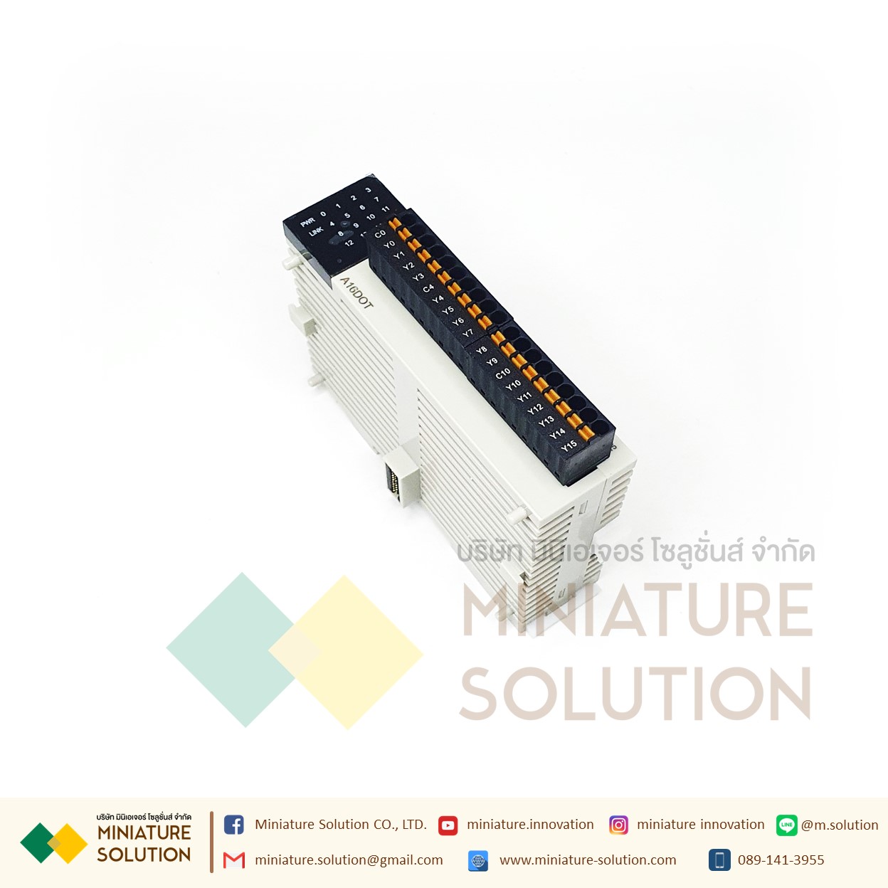 PLC Haiwell CPU AC AT Card-type PLC Modules-PLC Built in Ethernet + RS485 +4DI+ 4DQ +2AI +2AQ (A16DOT)