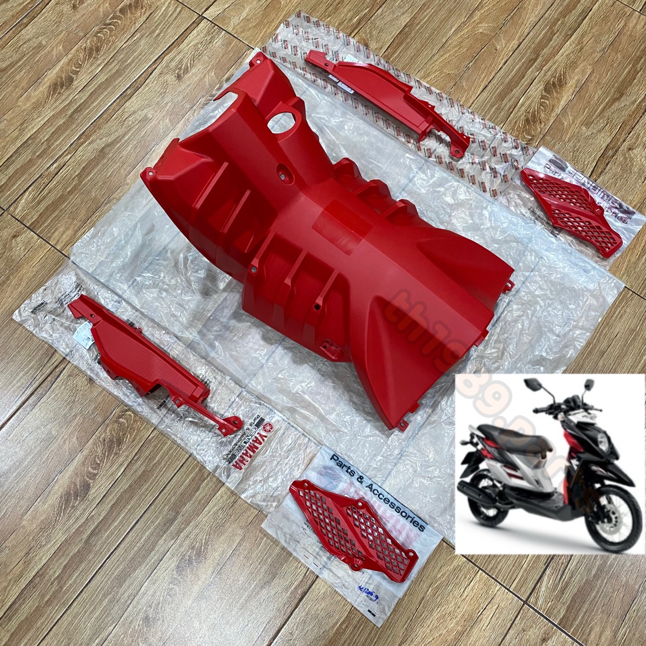 ชุดพลาสติกสีแดง TTX อะไหล่แท้ YAMAHA 1GS (สีแดง-RED)