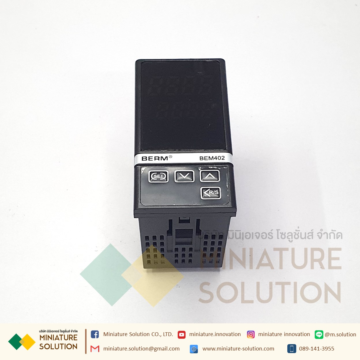 BERM โมดูลควบคุมอุณหภูมิ จอแสดงผล LED ดิจิตอล 180-240VAC เอาต์พุต 0-400 ℃ (RS485/4-20MA)