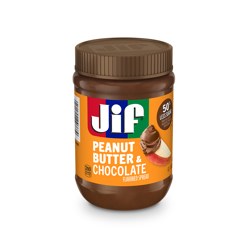 จิฟ พีนัตบัตเตอร์ & ช็อคโกแลต 425 กรัม (ถั่วลิสงบดและช็อคโกแลต) Jif Peanut Butter & Chocolate 425 g. (05-8999)