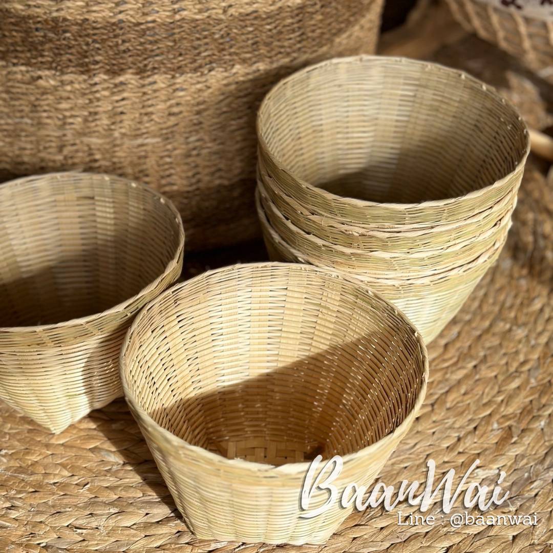 เข่ง กระบุงไม้ไผ่ ขนาด 10 x 7 นิ้ว