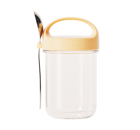 แก้วพร้อมช้อนสแตนเลส,430ml