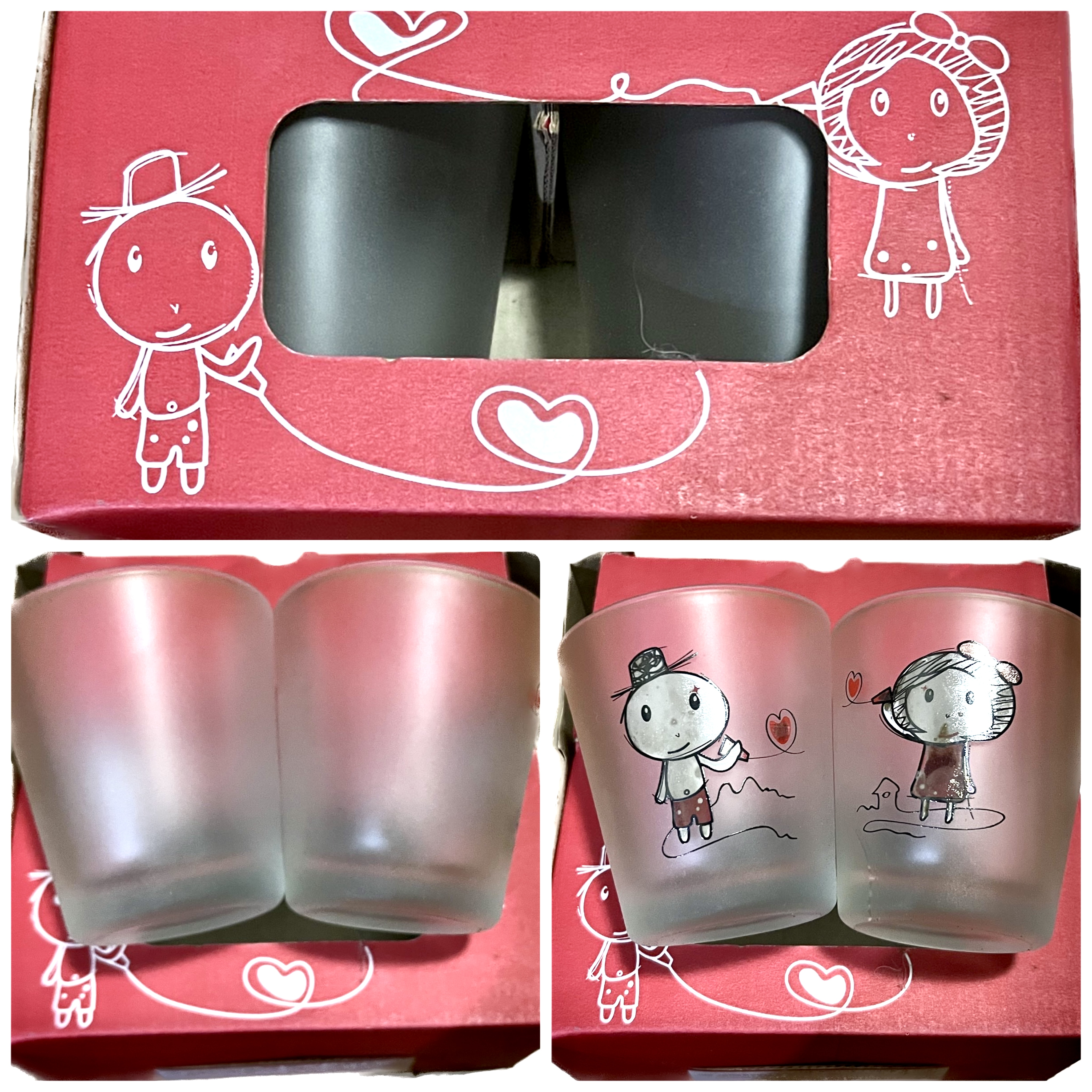 แก้วน้ำ Lovely Gift Set Pack 2 items ลายเด็กชาย-หญิง น่ารักน่าสะสม ใช้ประดับตกแต่ง หรือ ใส่เครื่องดื่ม