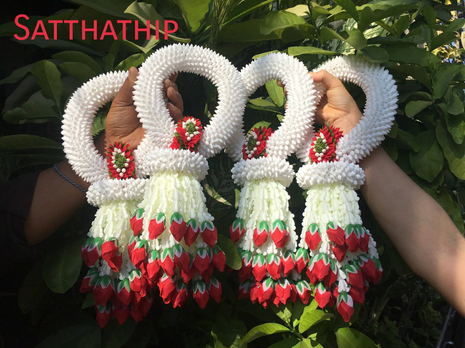 พวงมาลัยดอกพุด - พวงมาลัยดอกพุดประดิษฐ์ - พวงมาลัยประดิษฐ์