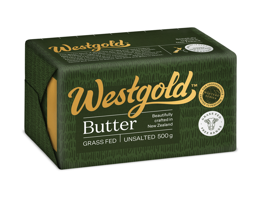 เนยสด Westgold Unsalted Butter ชนิดจืด (from Grass Fed Milk) 82% fat 500 g. (02-8261)(สินค้าแช่เย็น)