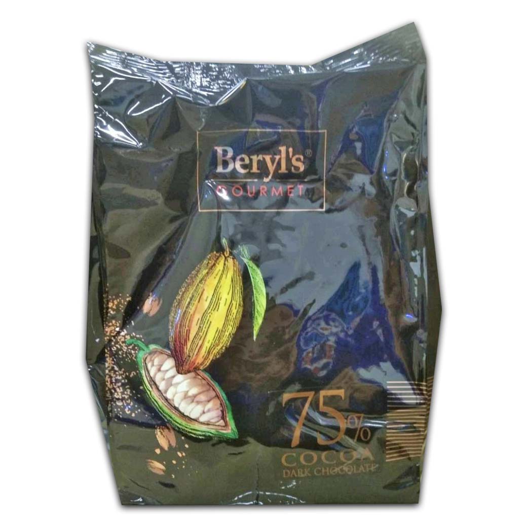 Beryl's Dark Chocolate Couverture Coins 75% -1.5 KG bag (05-4744)