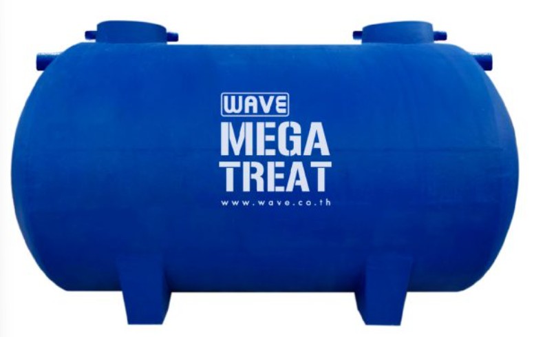 ถังบำบัดน้ำเสียไฟเบอร์กลาส ชนิดไร้อากาศ ทรงแคปซูล WAVE 12000 ลิตร รุ่น WSN-2012 **สอบถามเพื่อรับส่วนลด**