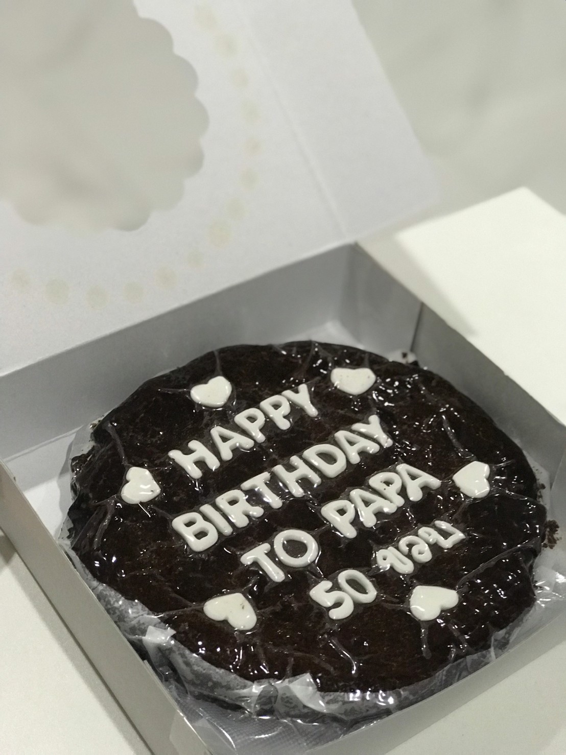 เค้กบราวนี่แบบปอนด์ออกแบบหน้าเค้กได้เอง DIY ถูกที่สุด Cake brownie DIY