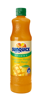 ซันควิกมิกซ์ แมงโก้น้ำตาลน้อย Sunquick Mix Mango Less Sugar 700 ml.(05-8245)
