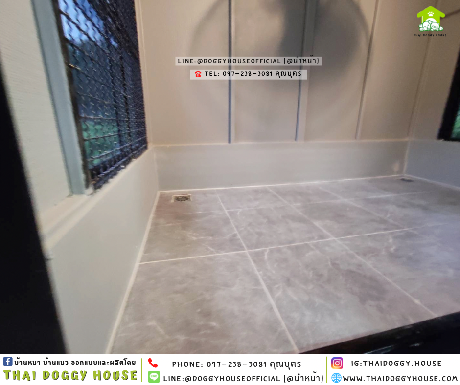 🏡บ้านหมา ติดพัดลม แบบบ้าน “𝐁𝐎𝐗 𝐒𝐓𝐘𝐋𝐄”✨