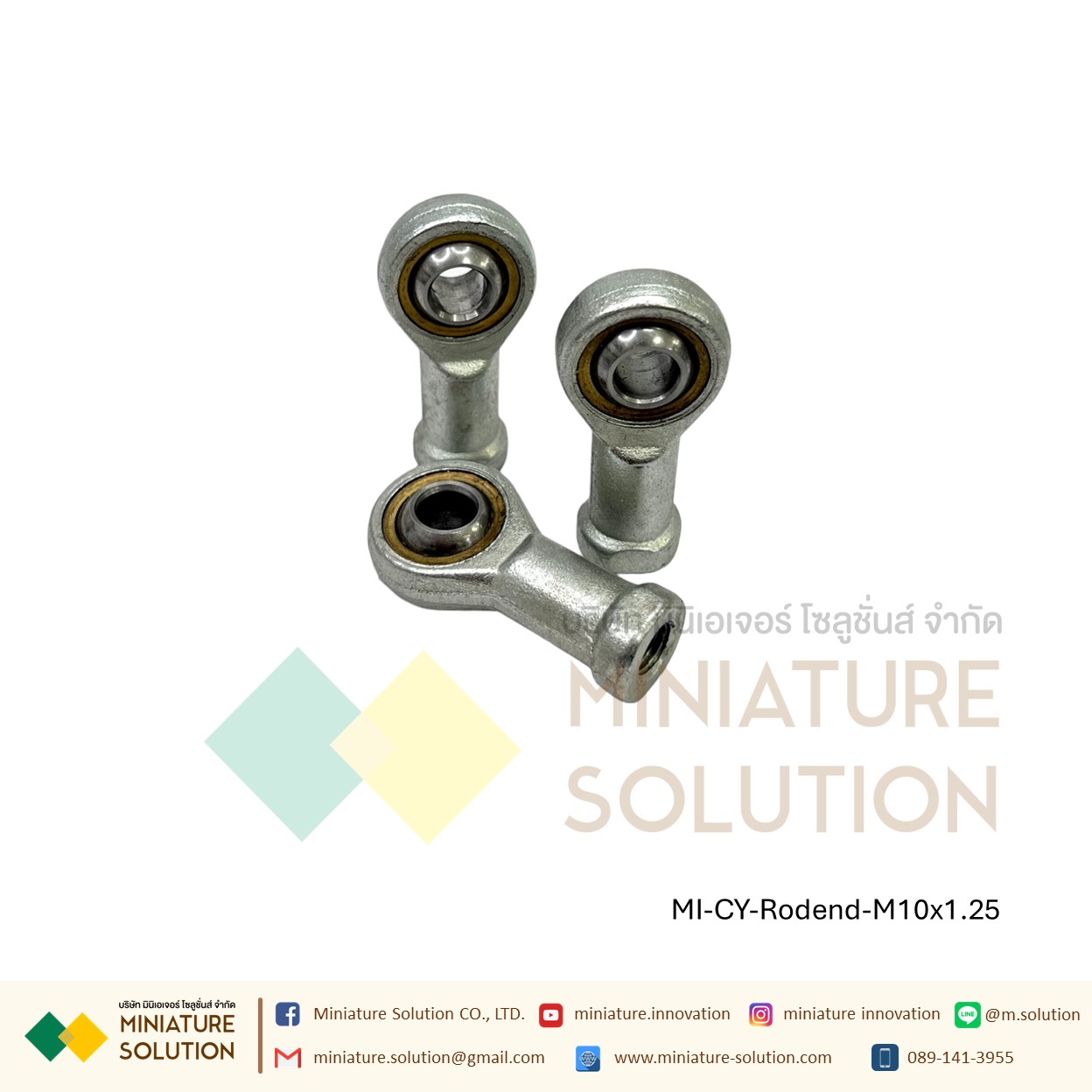 ลูกปืนตาเหลือก Mini Air Cylinder Female Thread Fisheye ก้านเชื่อมต่อแบริ่ง M5x0.8 M6x1 M8x1.25 M10x1.25 M12x1.25 M14x1.5M16x1.5 M18x1.5 M20x1.5 M27x2