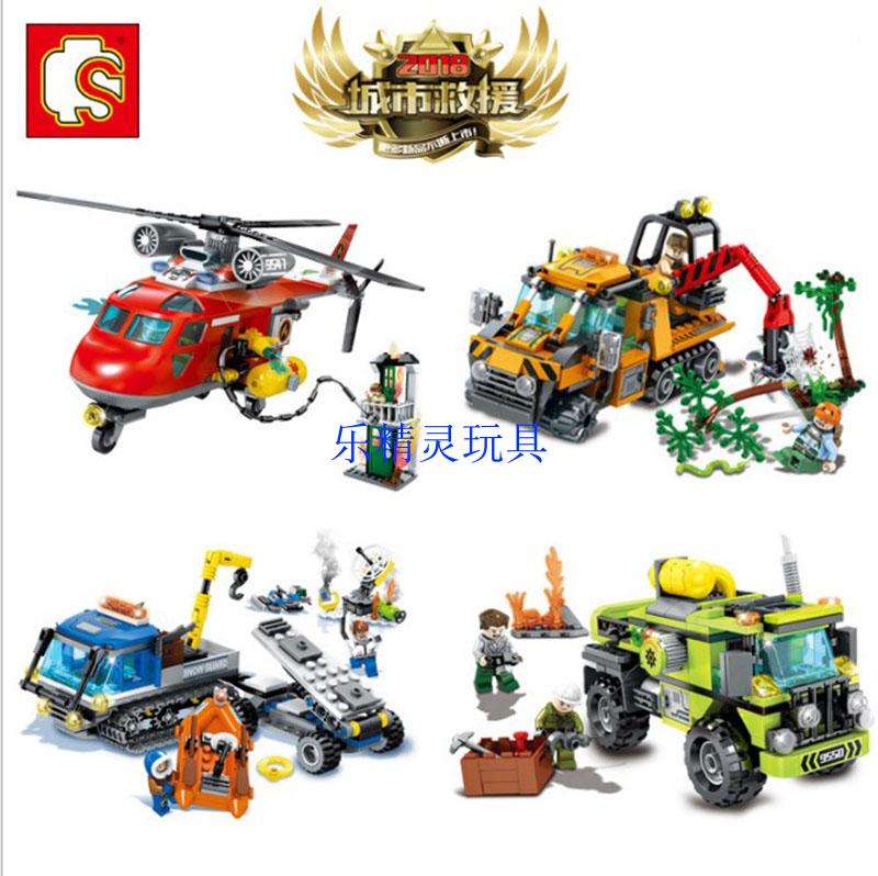 เลโก้จีน SD.9547-9550 ชุด City Rescue Team