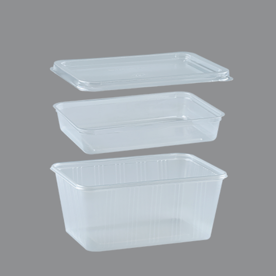 (ยกลัง) กล่องอาหาร 2 ชั้น พร้อมฝา EPP ความจุ 1000 ml. บรรจุ 25 ชุด x 10 ห่อ (09-7161-11)